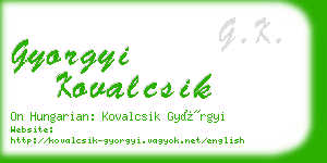 gyorgyi kovalcsik business card